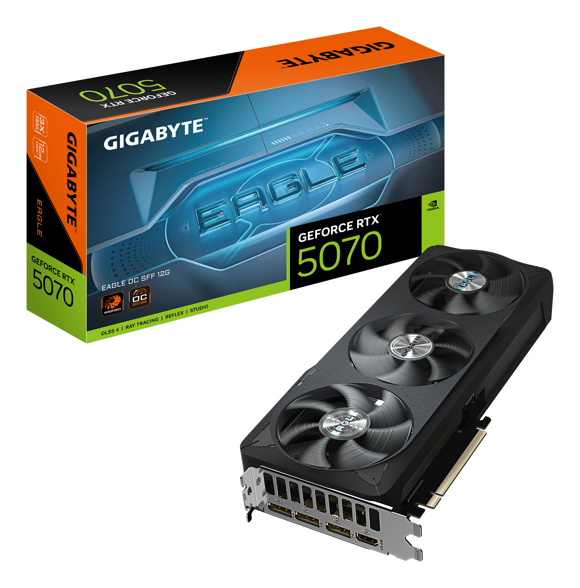 GIGABYTE GeForce RTX 5070 EAGLE OC SFF 12G NVIDIA 12 GB GDDR7 (GV-N5070EAGLE OC-12GD) thumbnail