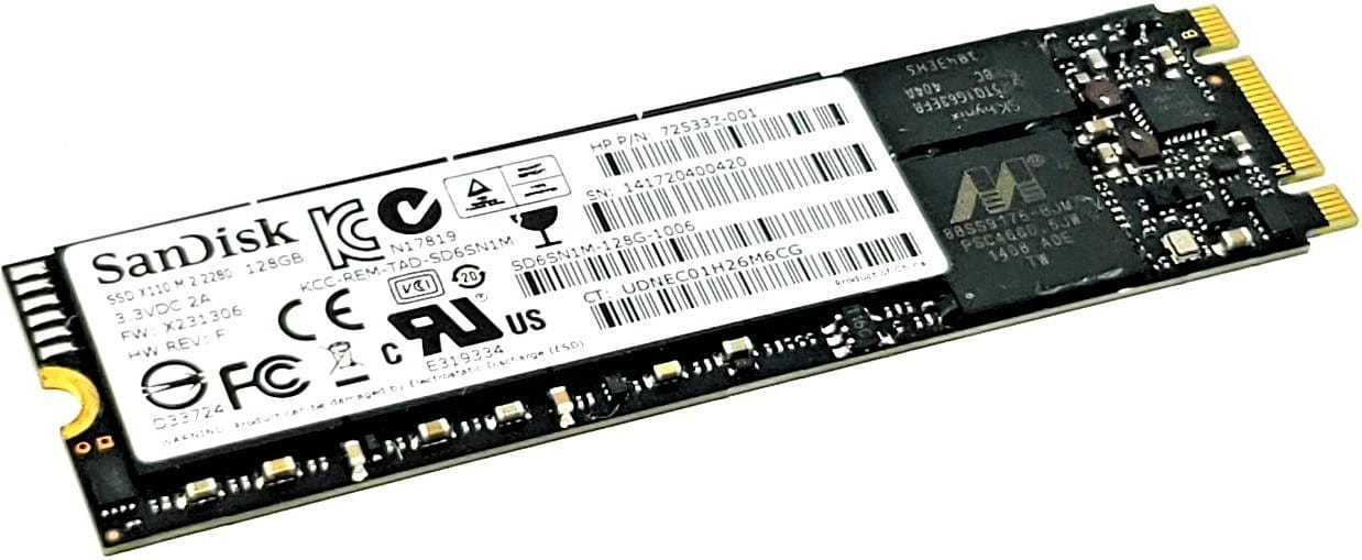 HP SPS-SSD 128GB M.2 2280 SATA-3 TLC (L85346-005) thumbnail