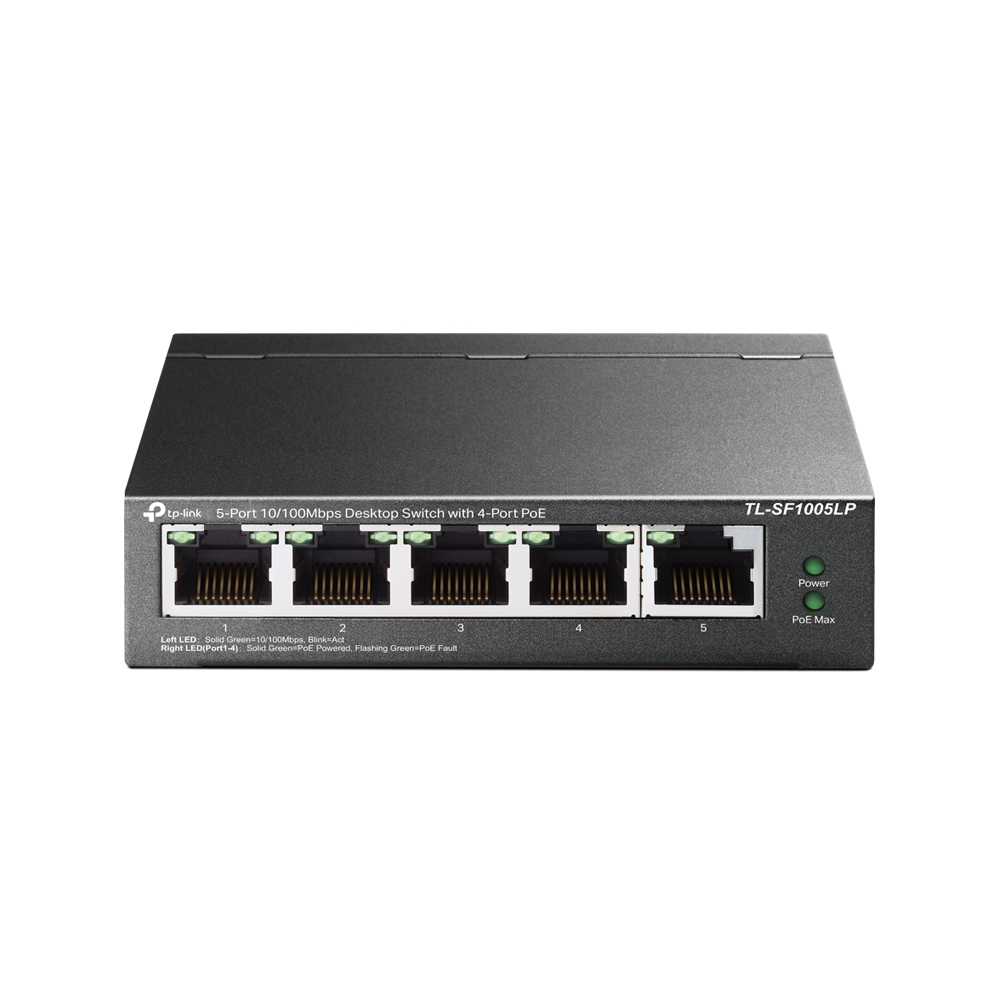 TP-Link TL-SF1005LP netwerk-switch Unmanaged Fast Ethernet (10/100) Power over Ethernet (PoE) Zwart (TL-SF1005LP(UN)) thumbnail