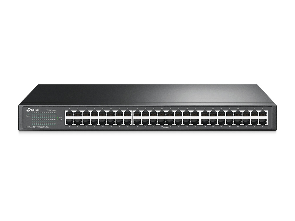 TP-Link TL-SF1048 Unmanaged Fast Ethernet (10/100) 1U Zwart (TL-SF1048(UN)) thumbnail