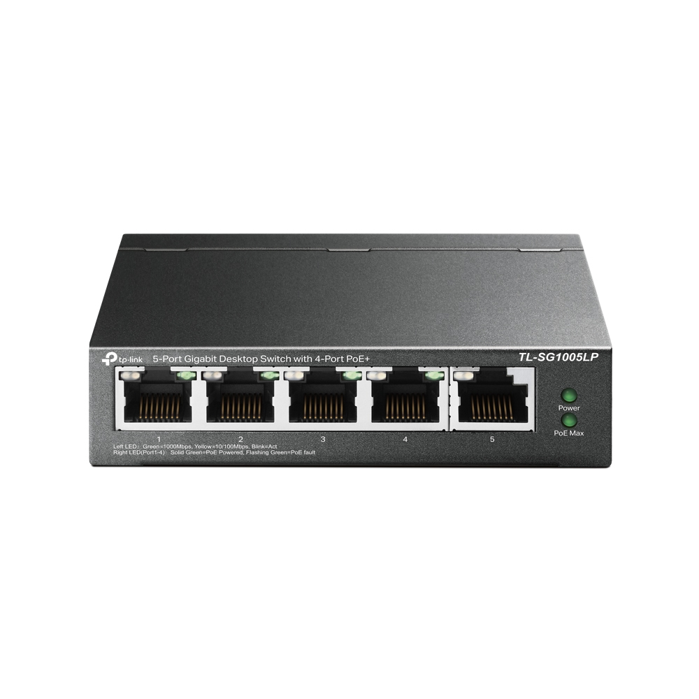 TP-Link TL-SG1005LP netwerk-switch Unmanaged Gigabit Ethernet (10/100/1000) Power over Ethernet (PoE) Zwart (TL-SG1005LP(UN)) thumbnail TP-Link TL-SG1005LP netwerk-switch Unmanaged Gigabit Ethernet (10/100/1000) Power over Ethernet (PoE) Zwart (TL-SG1005LP(UN)) thumbnail