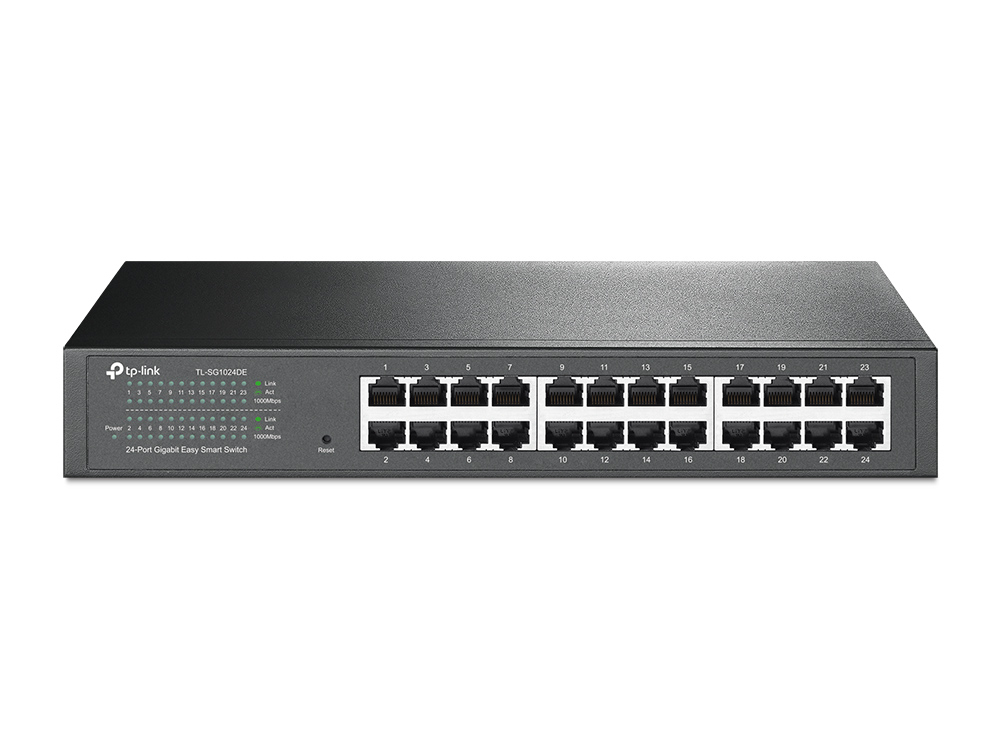 TP-Link TL-SG1024DE Managed L2 Gigabit Ethernet (10/100/1000) 1U Zwart (TL-SG1024DE(UN)) thumbnail