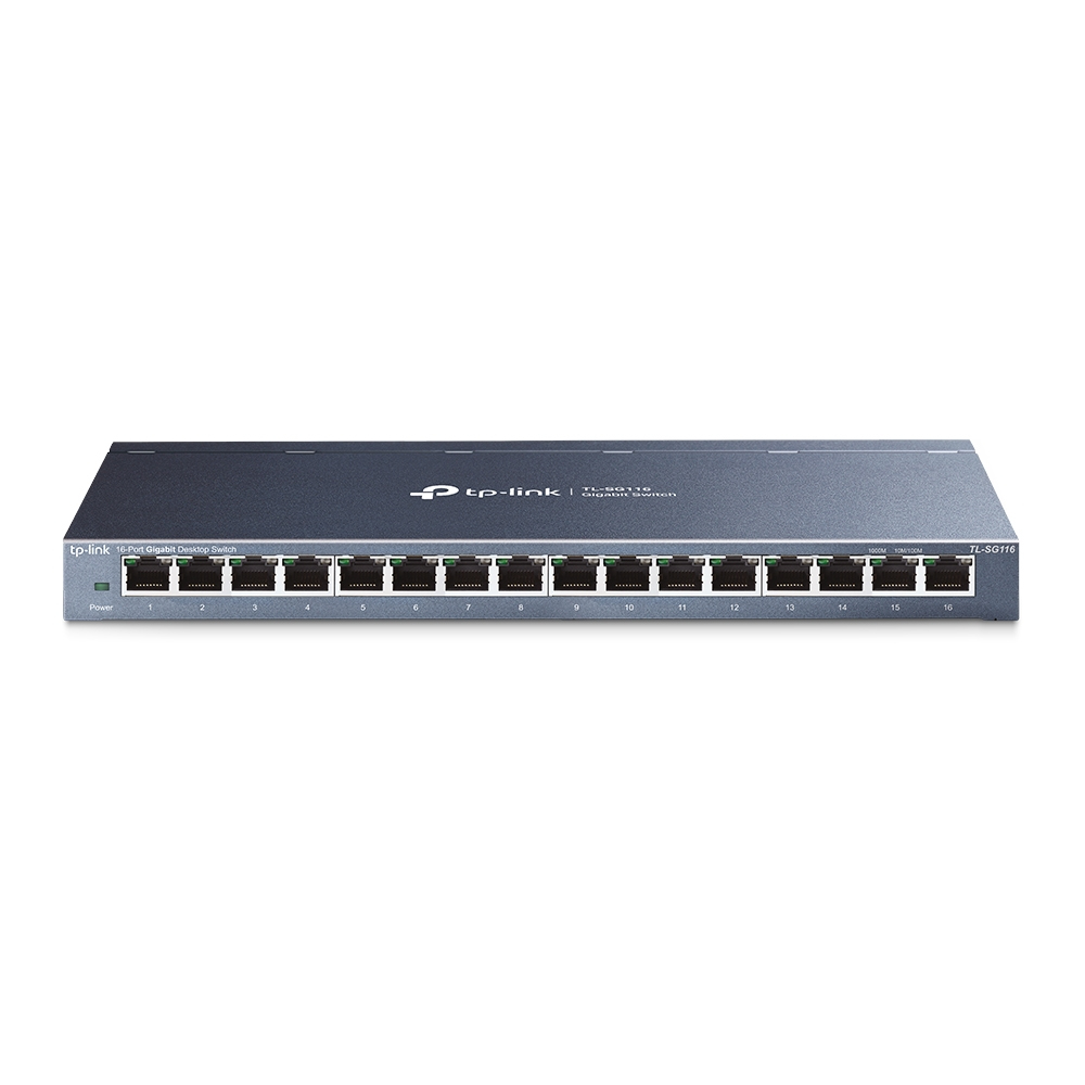 TP-Link TL-SG116 Unmanaged Gigabit Ethernet (10/100/1000) Zwart (TL-SG116(UN)) thumbnail