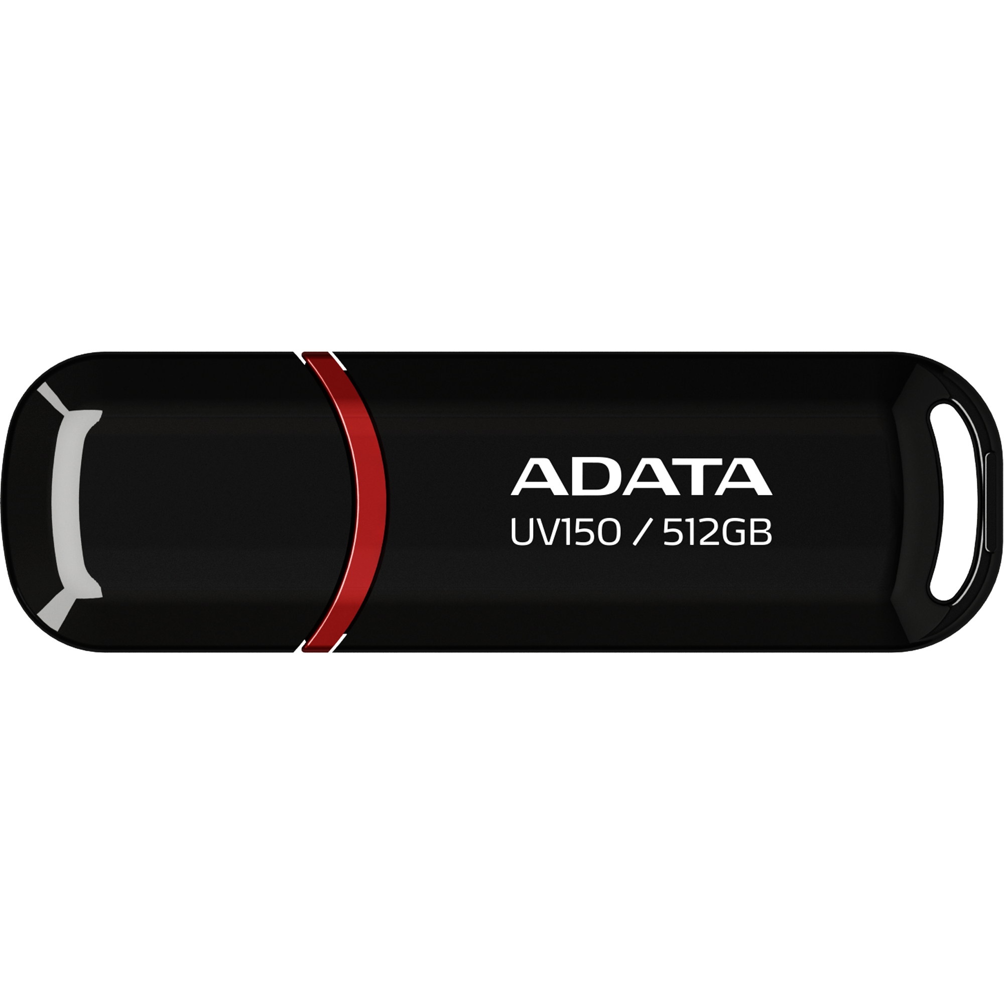 ADATA UV150 USB flash drive 512 GB USB Type-A 3.2 Gen 1 (3.1 Gen 1) Zwart, Rood (AUV150-512G-RBK) thumbnail