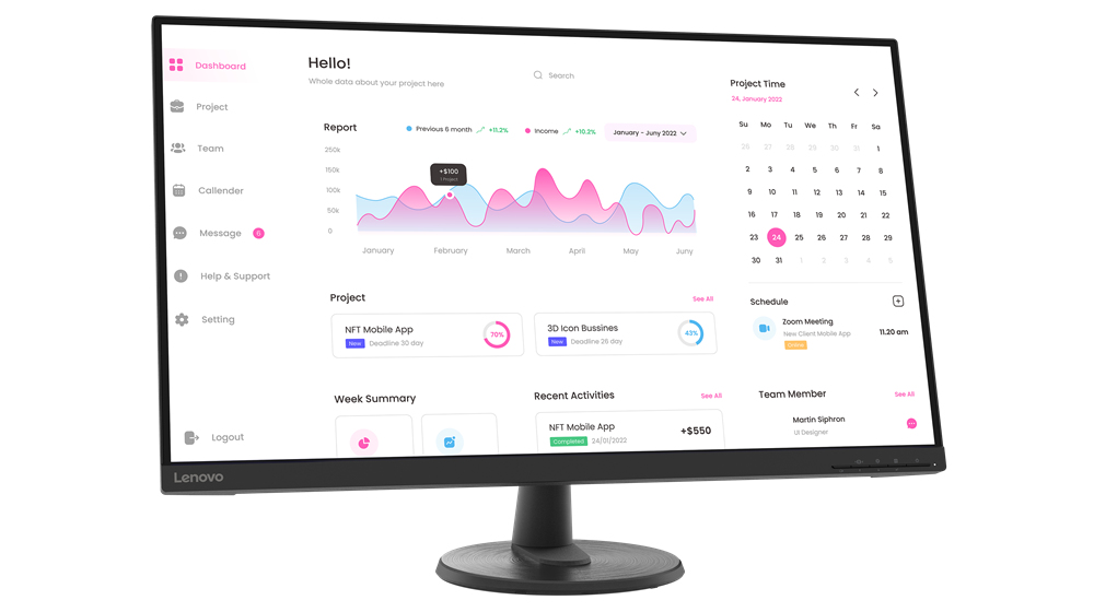 Lenovo D32-40 computer monitor 80 cm (31.5") 1920 x 1080 Pixels Full HD Zwart (66FCGAC2EU) thumbnail