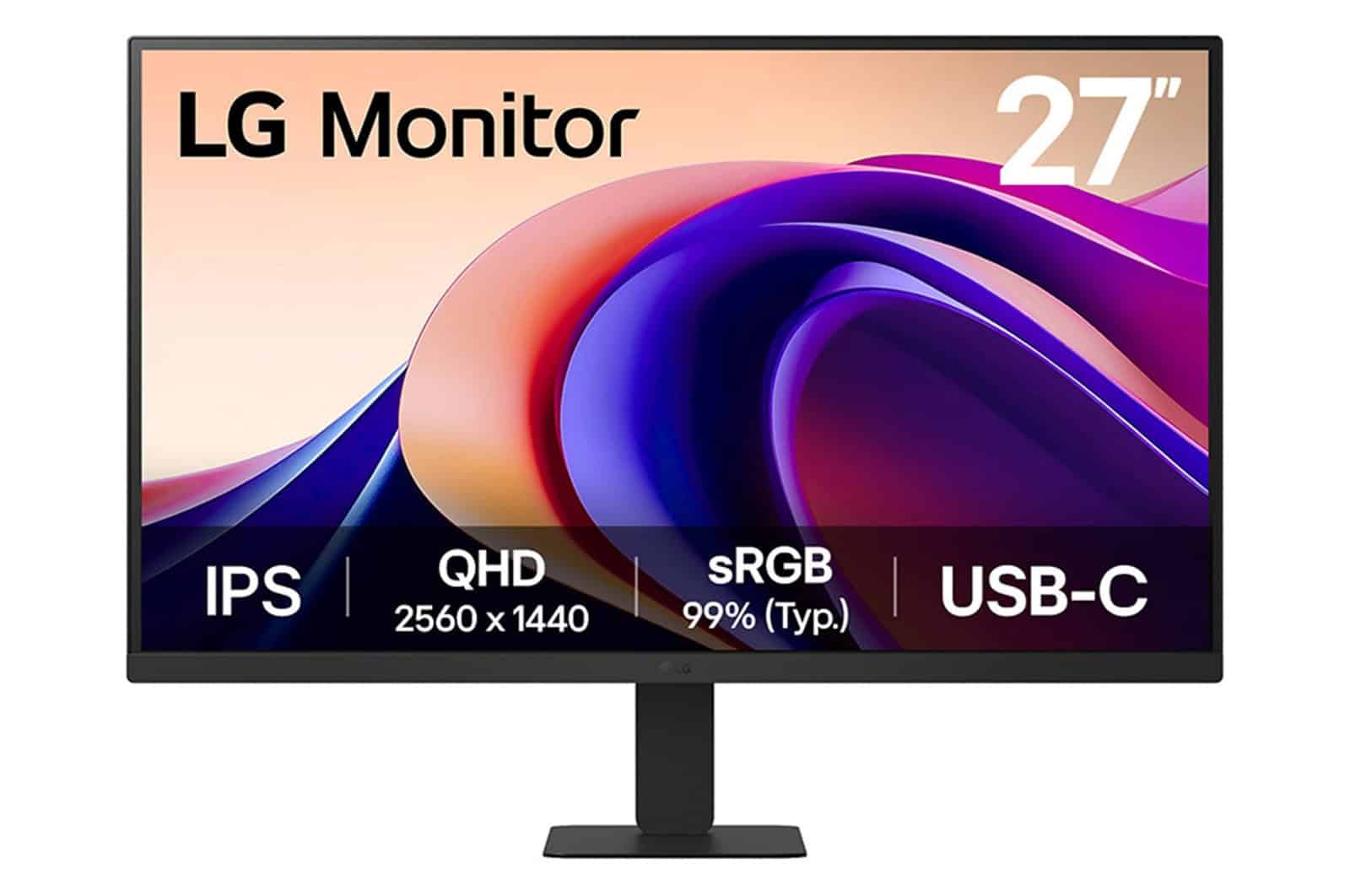 LG 27'' QHD Monitor computer monitor 68,6 cm (27) 2560 x 1440 Pixels Quad HD Zwart (27U631A-B) thumbnail