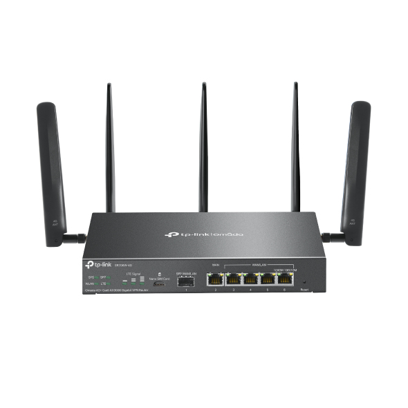 TP-Link Omada ER706W-4G draadloze router Gigabit Ethernet Dual-band (2.4 GHz / 5 GHz) Zwart (ER706W-4G(EU)) thumbnail