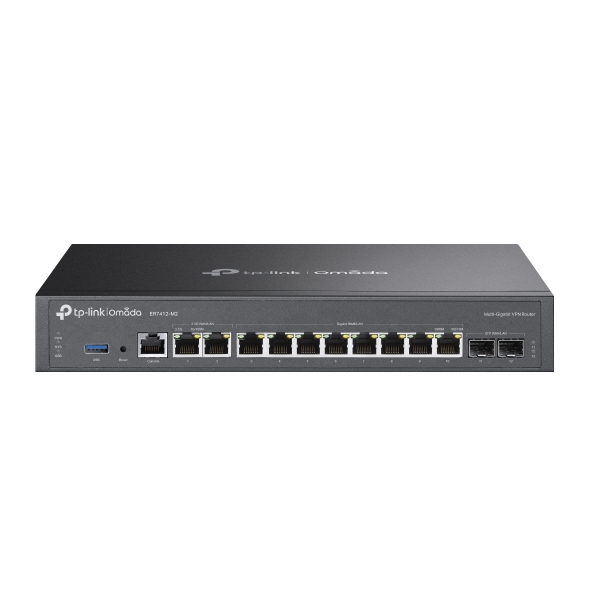 TP-Link Omada ER7412-M2 bedrade router 2.5 Gigabit Ethernet, Gigabit Ethernet Zwart (ER7412-M2(UN)) thumbnail