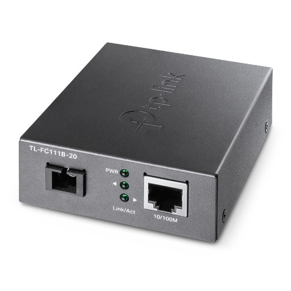 TP-Link TL-FC111B-20 netwerk media converter 100 Mbit/s Single-mode Zwart (FC111B-20(UN)) thumbnail