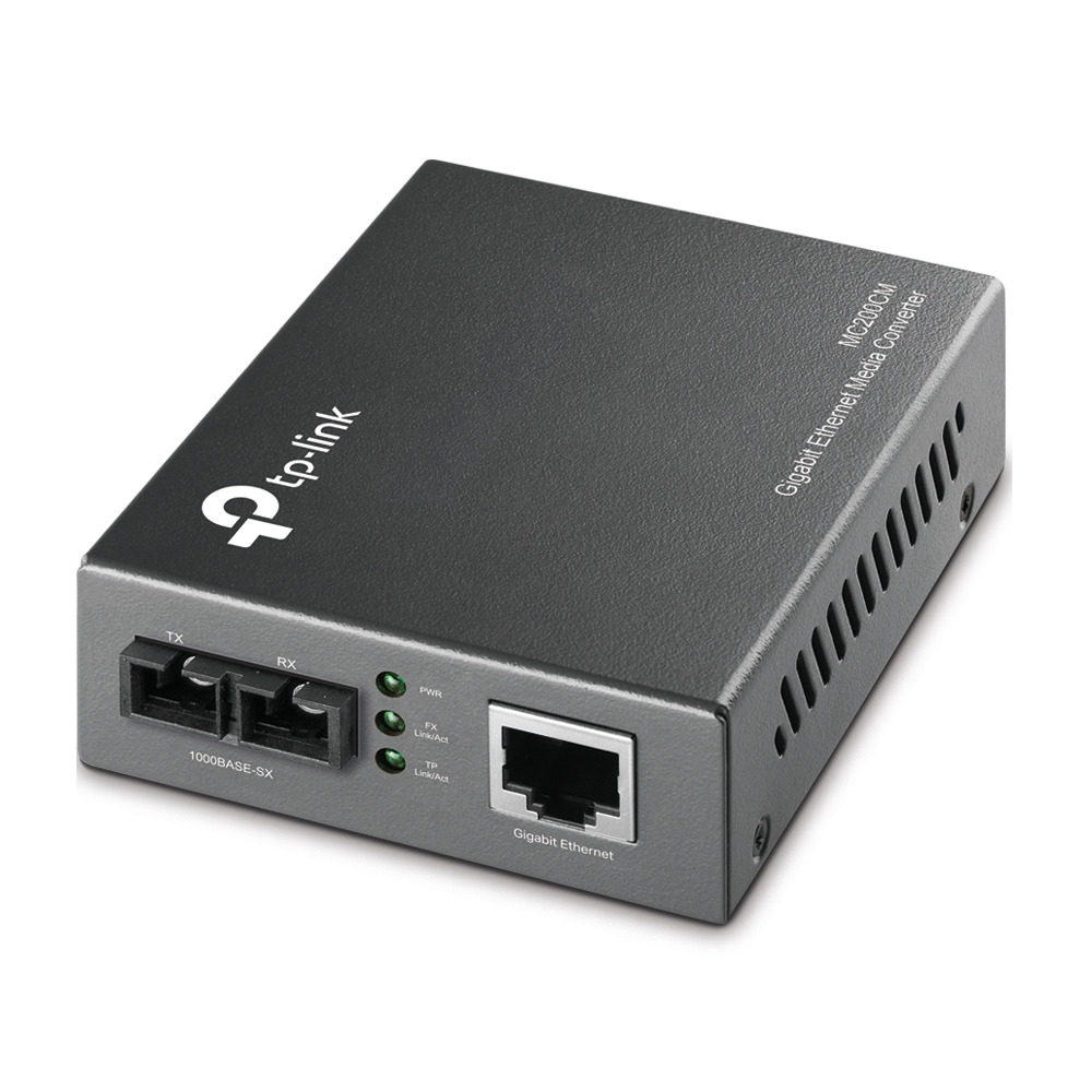 TP-Link MC200CM V3 netwerk media converter Intern 1000 Mbit/s 850 nm Multimode Zwart (MC200CM(UN)) thumbnail