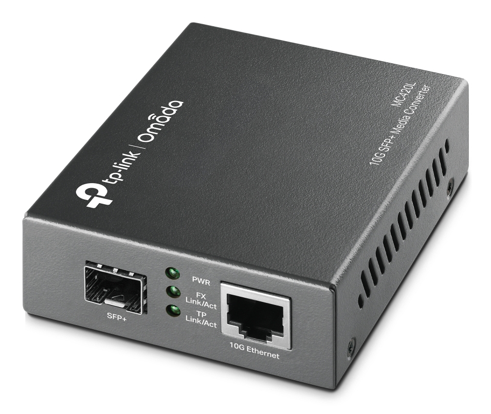 TP-Link MC420L netwerk media converter 10000 Mbit/s Multimode, Single-mode Zwart (MC420L(UN)) thumbnail