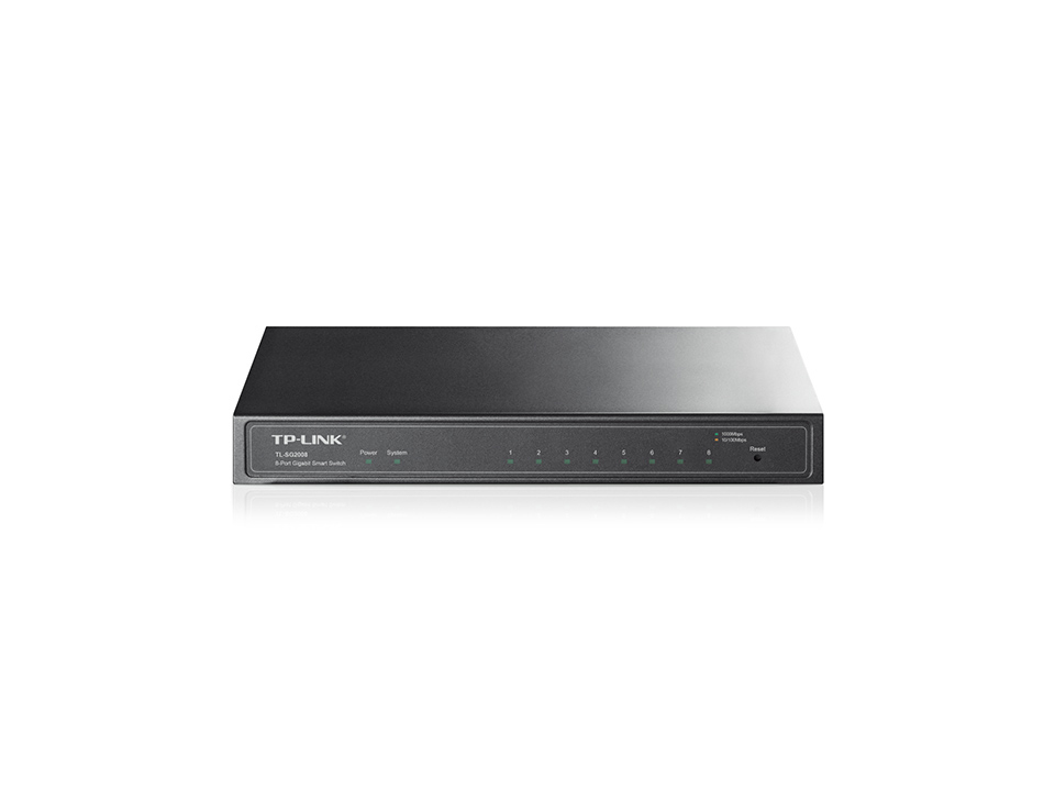 TP-Link JetStream TL-SG2008 netwerk-switch Managed L2/L2+ Gigabit Ethernet (10/100/1000) Zwart (SG2008(UN)) thumbnail
