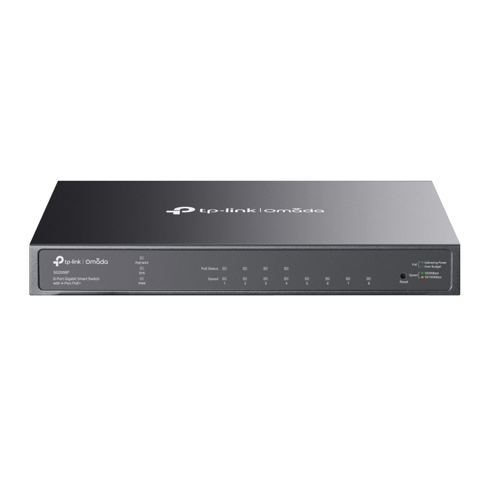 TP-Link Omada TL-SG2008P Managed L2/L2+ Gigabit Ethernet (10/100/1000) Power over Ethernet (PoE) Zwart (SG2008P(UN)) thumbnail TP-Link Omada TL-SG2008P Managed L2/L2+ Gigabit Ethernet (10/100/1000) Power over Ethernet (PoE) Zwart (SG2008P(UN)) thumbnail