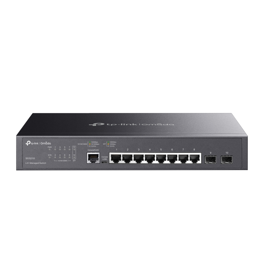 TP-Link Omada SG3210 netwerk-switch Managed L2/L3 Gigabit Ethernet (10/100/1000) 1U Zwart (SG3210(UN)) thumbnail