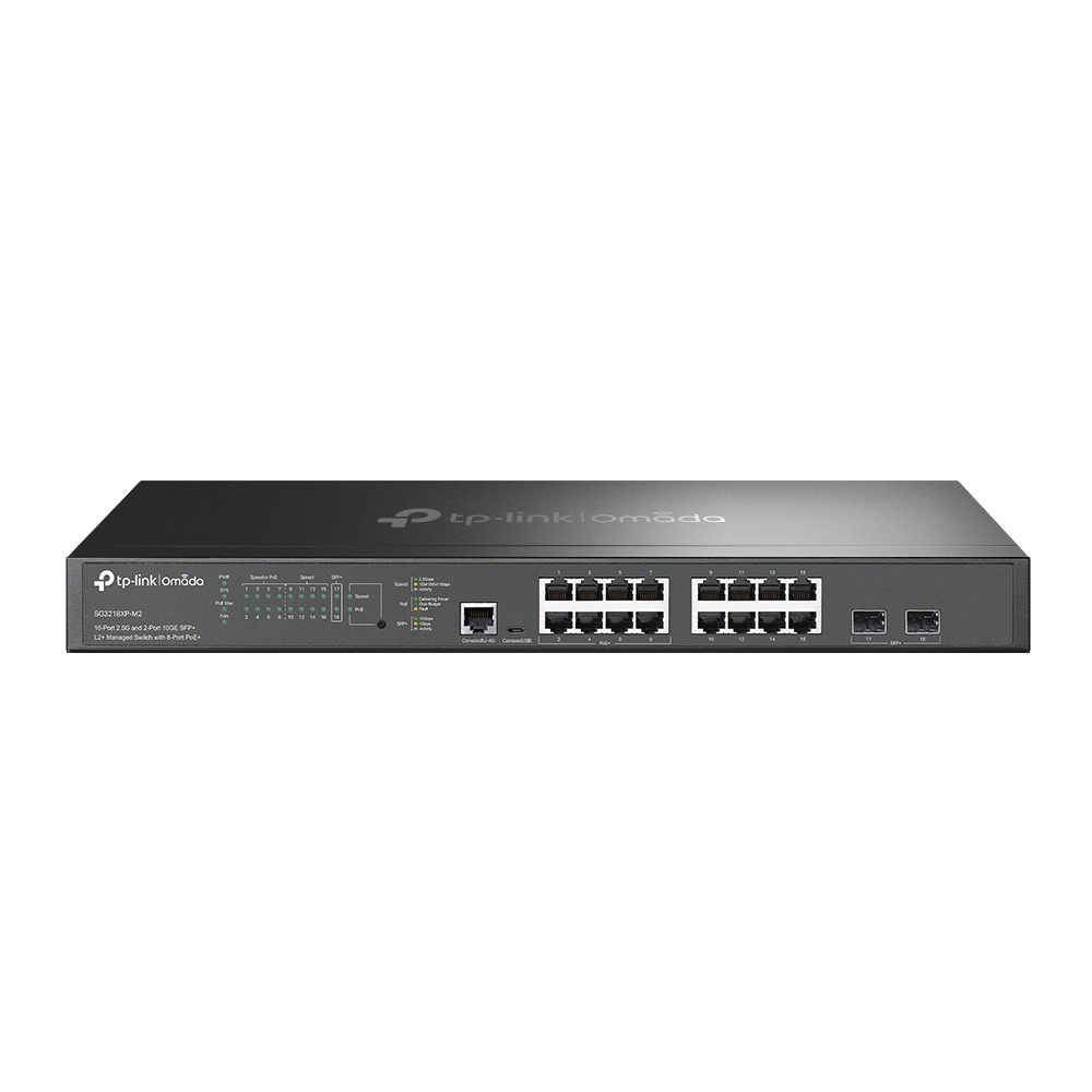 TP-Link Omada SG3218XP-M2 netwerk-switch Managed L2+ 2.5G Ethernet (100/1000/2500) Power over Ethernet (PoE) 1U Zwart (SG3218XP-M2(UN)) thumbnail