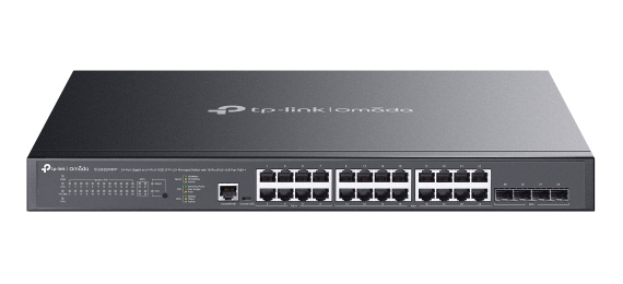 TP-Link Omada SG3428XMPP netwerk-switch Managed L2+ Gigabit Ethernet (10/100/1000) Power over Ethernet (PoE) 1U Zwart (SG3428XMPP(UN)) thumbnail TP-Link Omada SG3428XMPP netwerk-switch Managed L2+ Gigabit Ethernet (10/100/1000) Power over Ethernet (PoE) 1U Zwart (SG3428XMPP(UN)) thumbnail