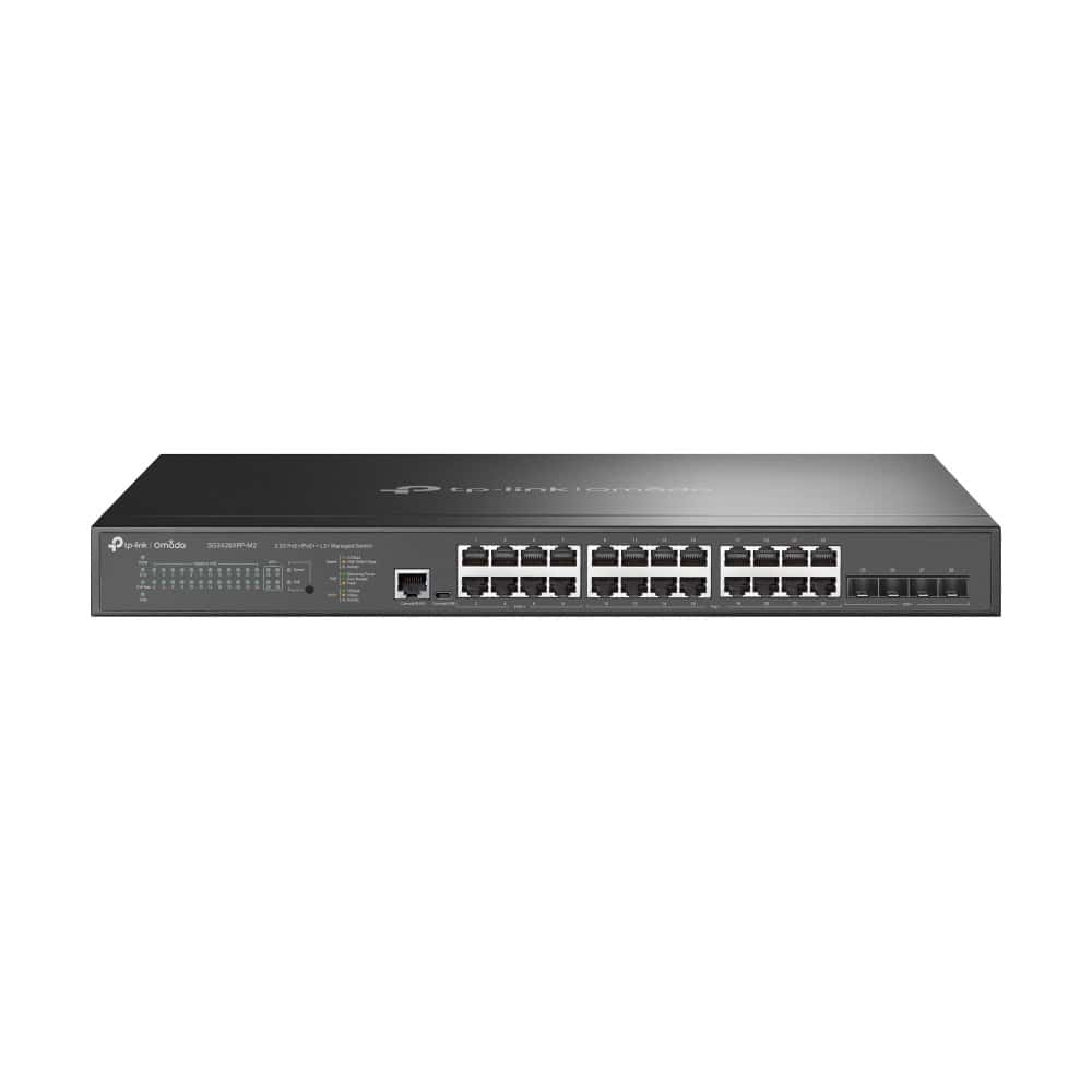 TP-Link Omada SG3428XPP-M2 netwerk-switch Managed L2+ 2.5G Ethernet (100/1000/2500) Power over Ethernet (PoE) 1U Zwart (SG3428XPP-M2(UN)) thumbnail