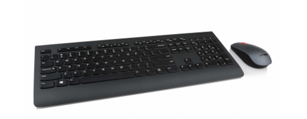 Lenovo 4X30H56825 toetsenbord Inclusief muis RF Draadloos Frans, Duits Zwart (4X30H56825) thumbnail
