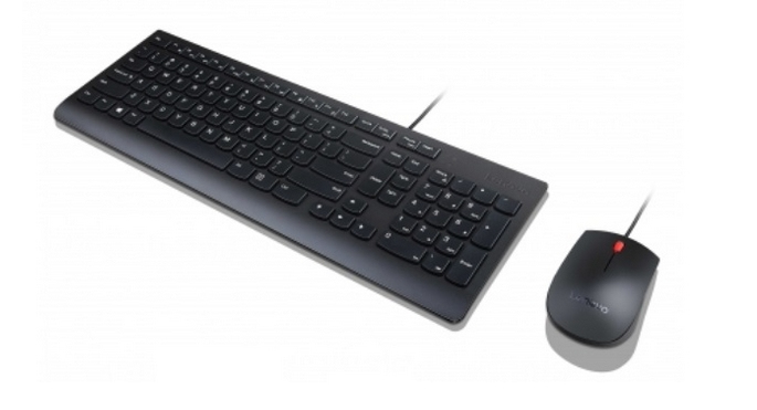 Lenovo Essential toetsenbord Inclusief muis USB Belgisch, Engels Zwart (4X30L79887) thumbnail