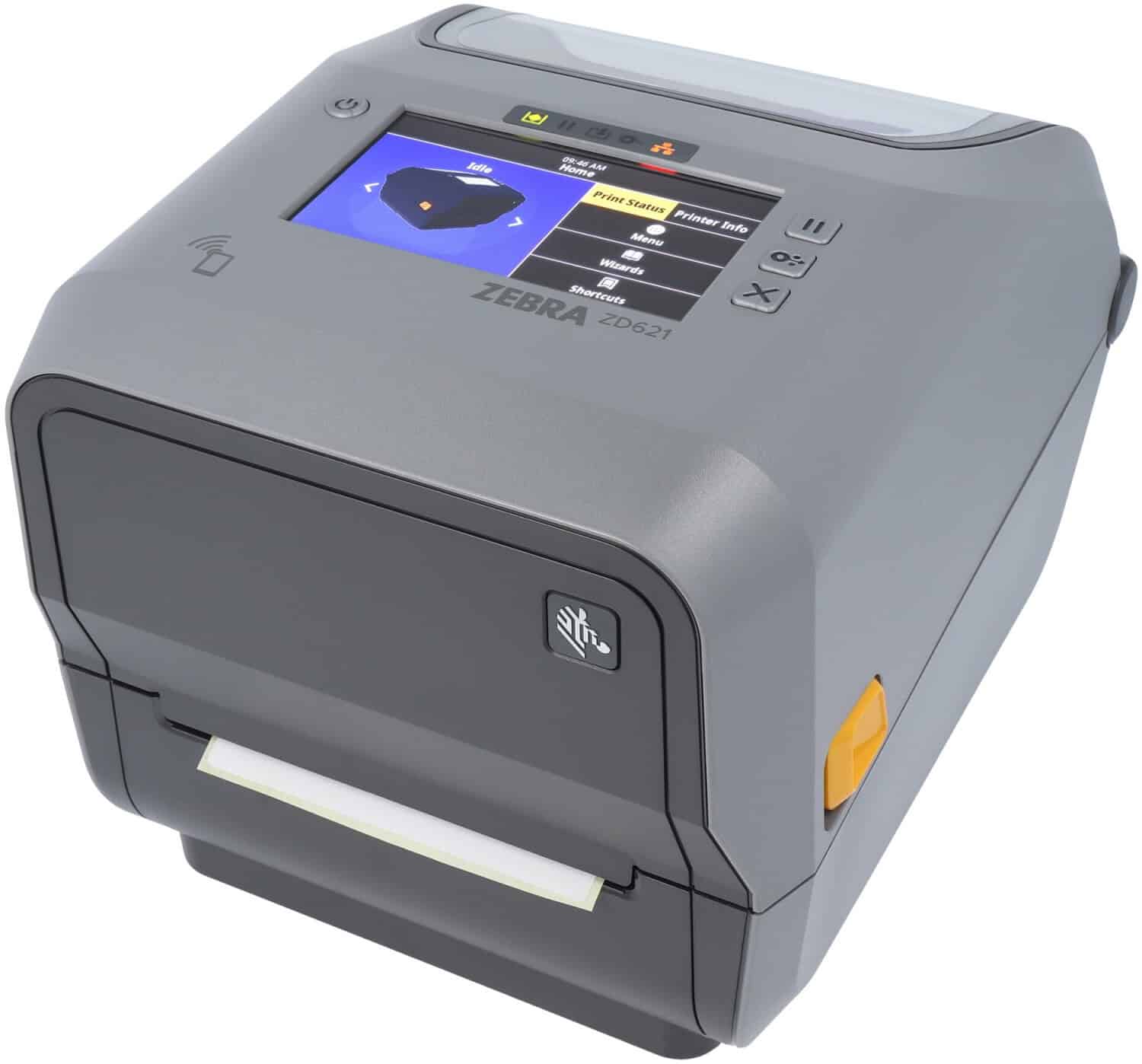 Zebra ZD621t, 12 dots/mm (300 dpi), disp. (kleur), RTC, USB, USB Host, RS232, BT, Ethernet, WLAN, kabel (USB), grijs (ZD6A143-30ER02EZ) thumbnail