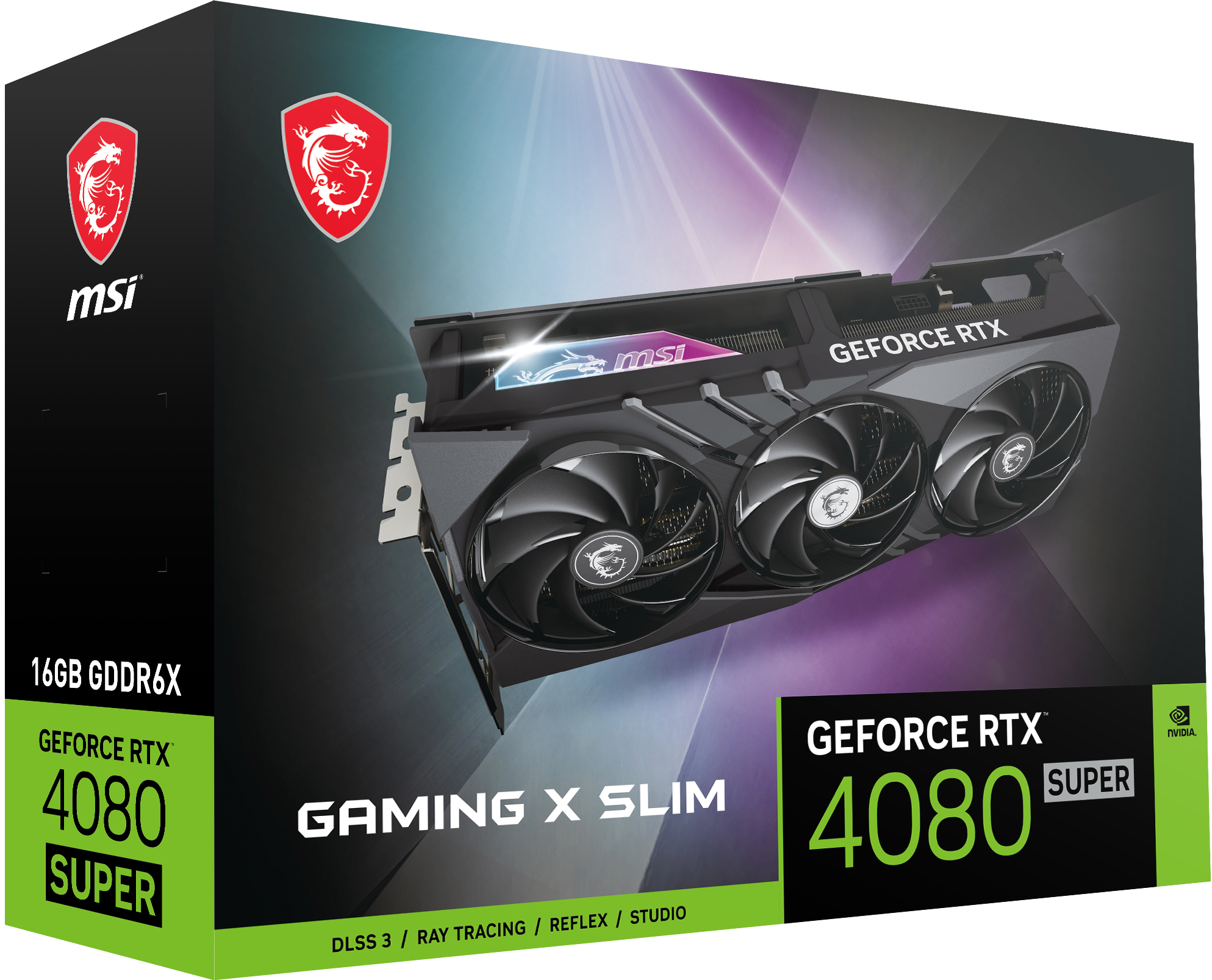 MSI GAMING GeForce RTX 4080 SUPER 16G X SLIM NVIDIA 16 GB GDDR6X (4080SUPER16GGAMXSL) thumbnail