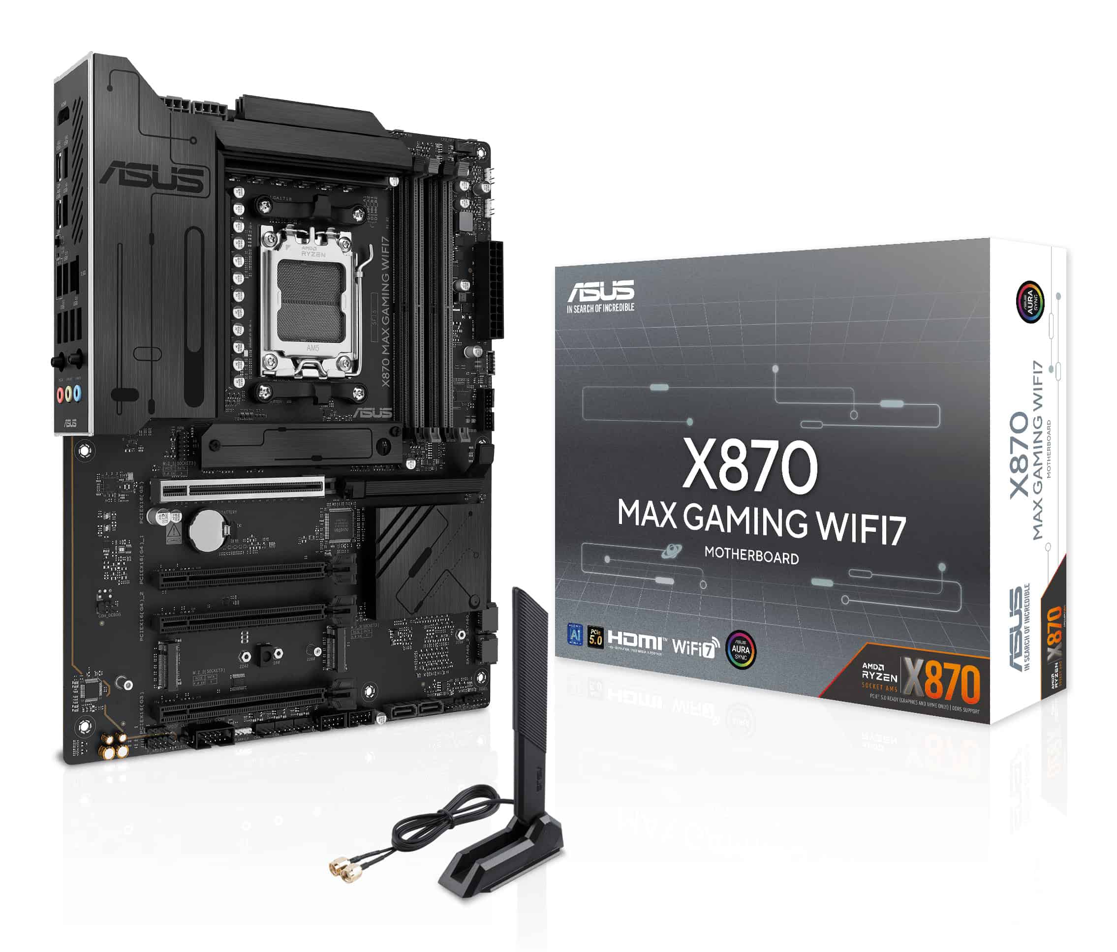 ASUS X870 MAX GAMING WIFI7 AMD X870 Socket AM5 ATX (90MB1LY0-M0EAY0) thumbnail