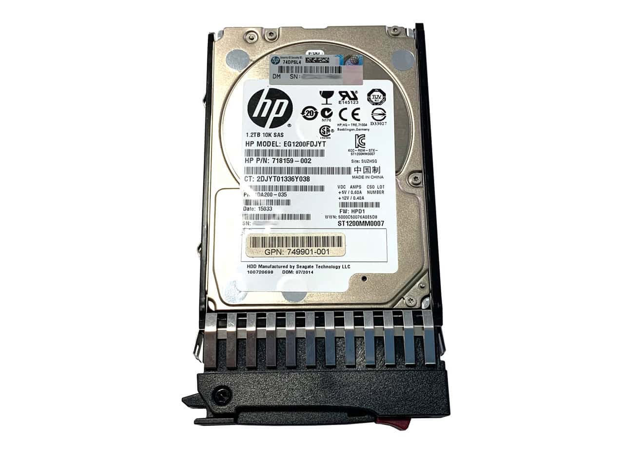 HP 1.2TB hard drive MSA (730704-001-RFB) thumbnail