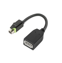 Lenovo 4X90Q93975 video kabel adapter Mini DisplayPort DisplayPort Zwart (4X90Q93975) thumbnail