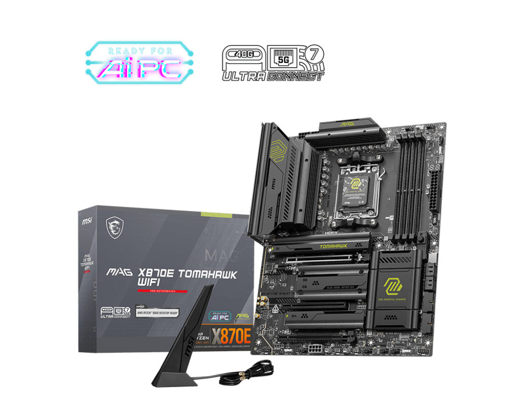 MSI MAG X870E TOMAHAWK WIFI moederbord AMD X870E Socket AM5 ATX (MAG X870E TOMAHAWK WIFI) thumbnail