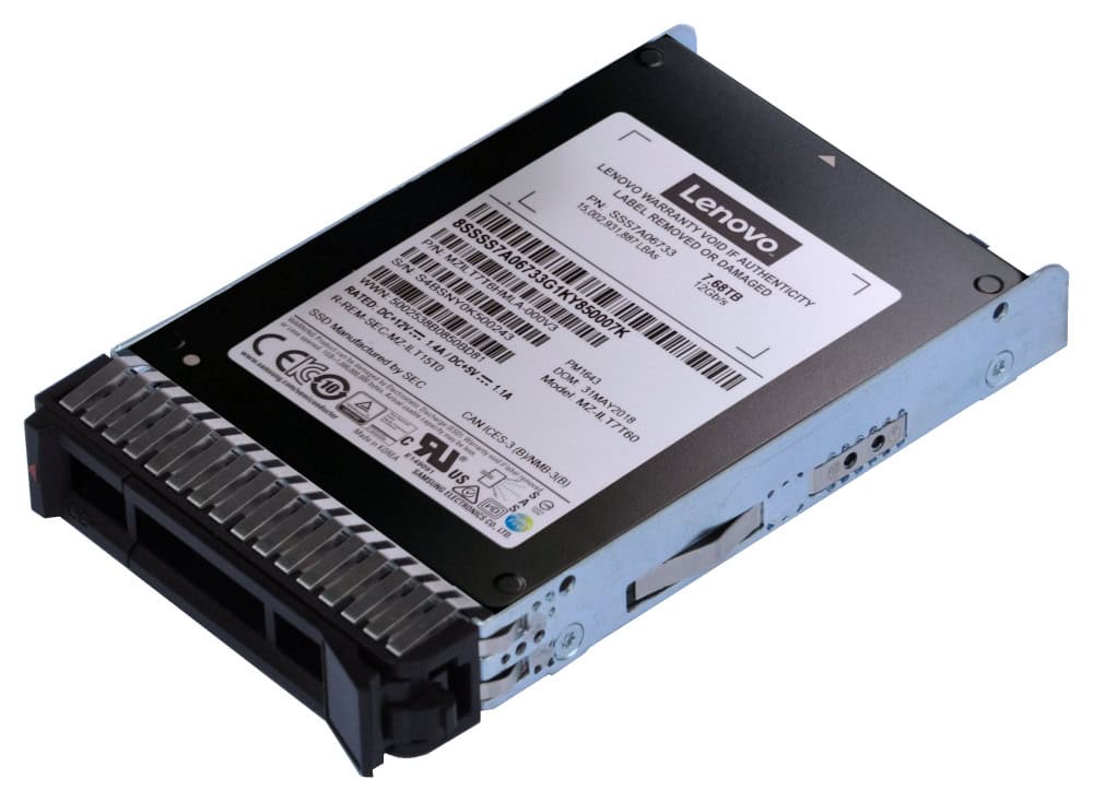 Lenovo 4XB7A17055 internal solid state drive 7,68 TB 2.5" SAS V-NAND TLC (4XB7A17055) thumbnail
