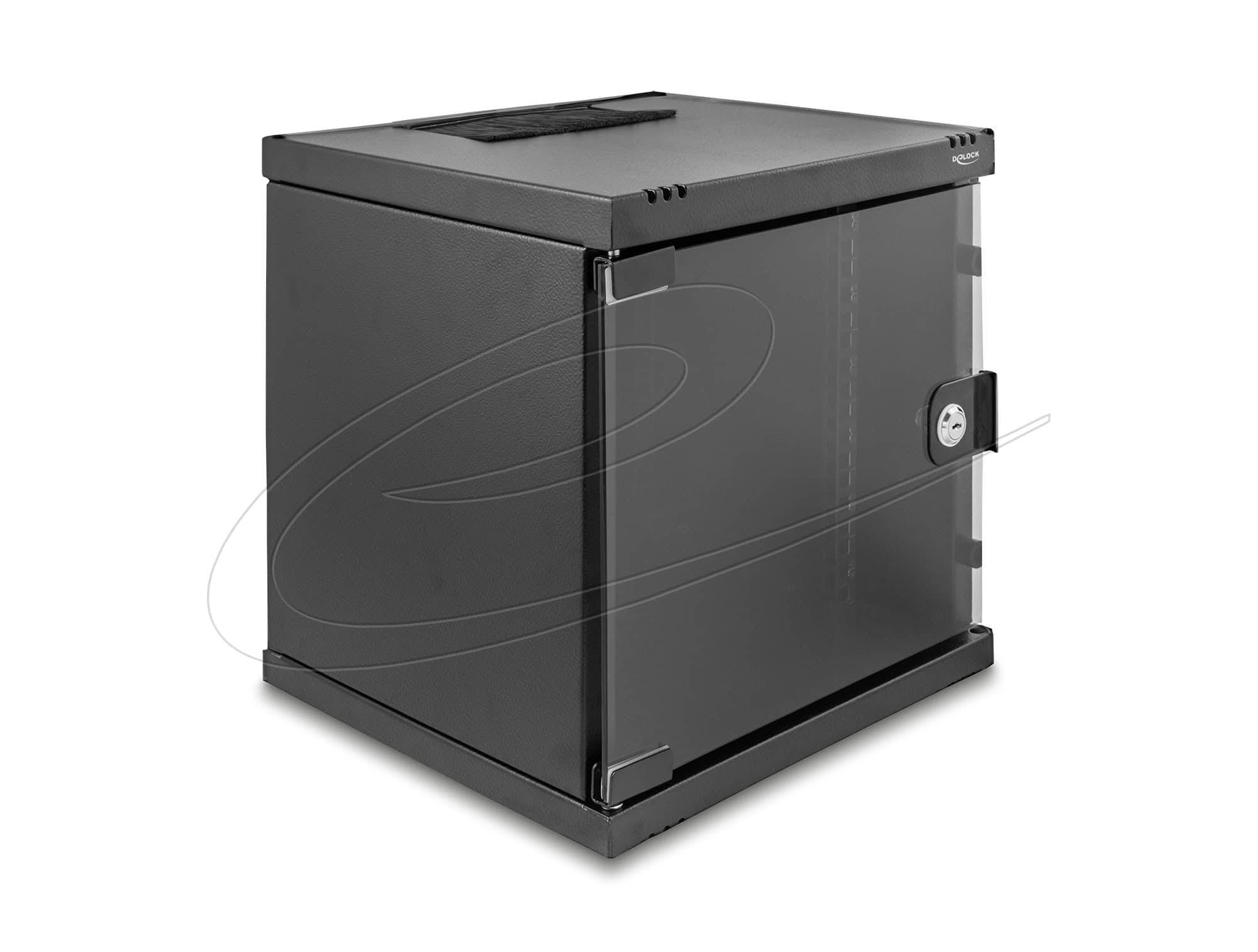 DELOCK 10 Netzwerkschrank 6 HE mit Glastür tiefe 240mm sw (43422) thumbnail