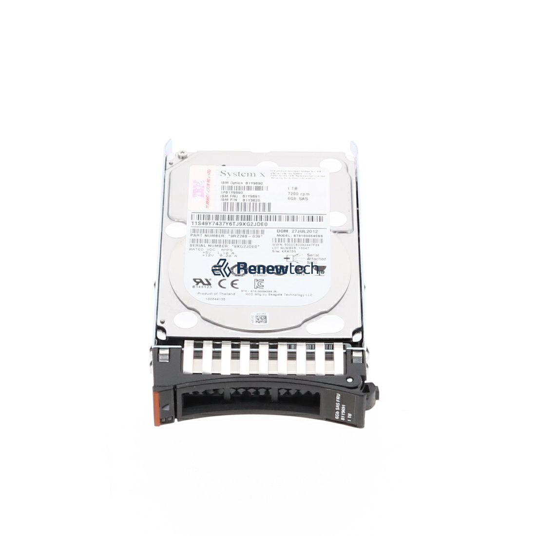 Lenovo 1TB 7.2K 6Gbps NL SAS 2.5in SFF HS HDD (81Y9836) thumbnail