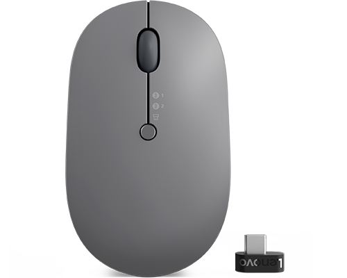 Lenovo Go Multi-Device muis Kantoor Ambidextrous RF-draadloos + Bluetooth Optisch 2400 DPI (4Y51C21217) thumbnail