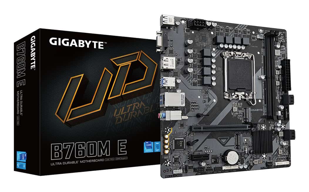 GIGABYTE B760M E moederbord Intel B760 LGA 1700 micro ATX (B760M E) thumbnail