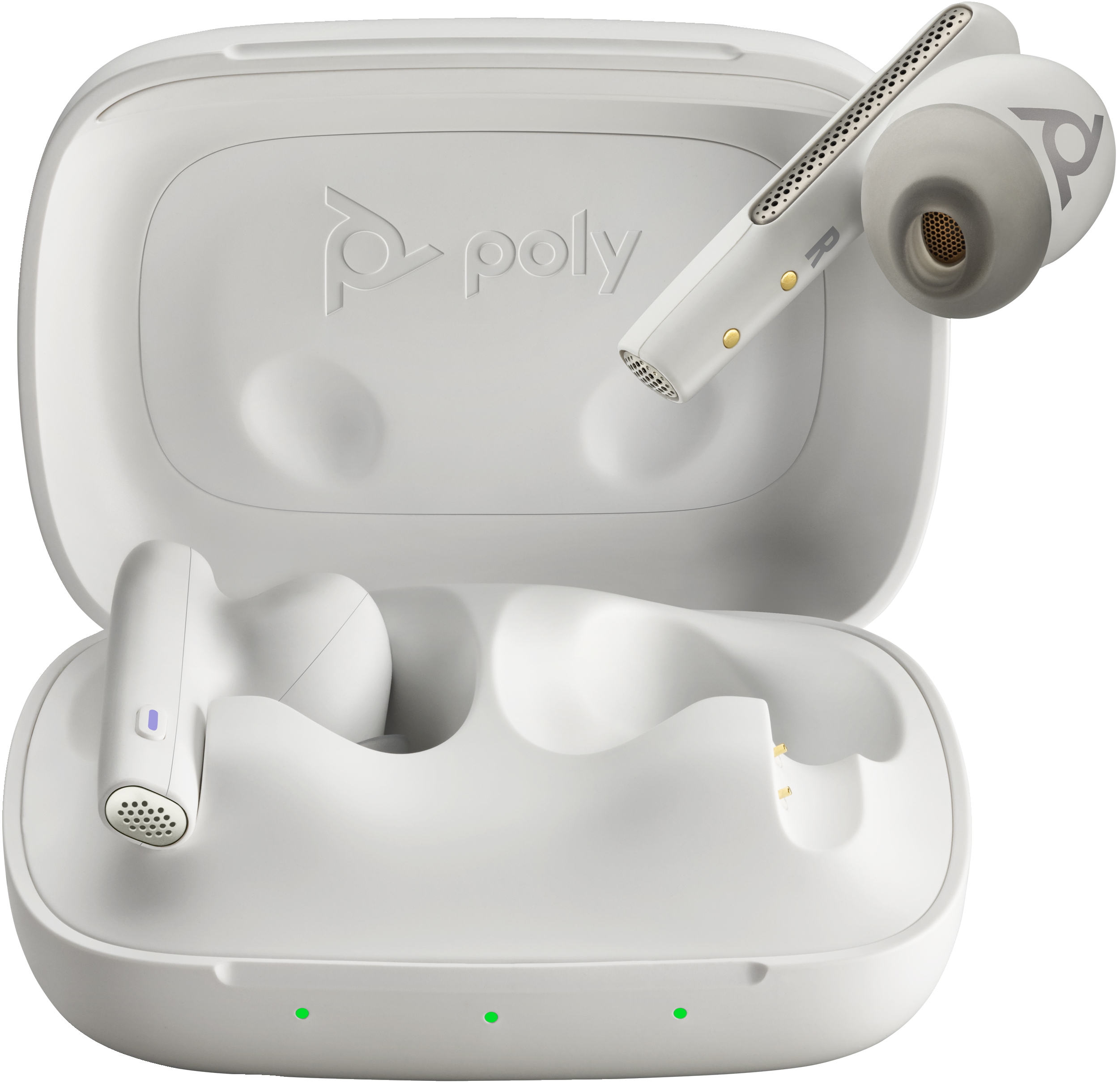 POLY Voyager Free 60 UC M White Sand Earbuds + BT700 USB-A-adapter + oplaadcase basis (7Y8L5AA) thumbnail