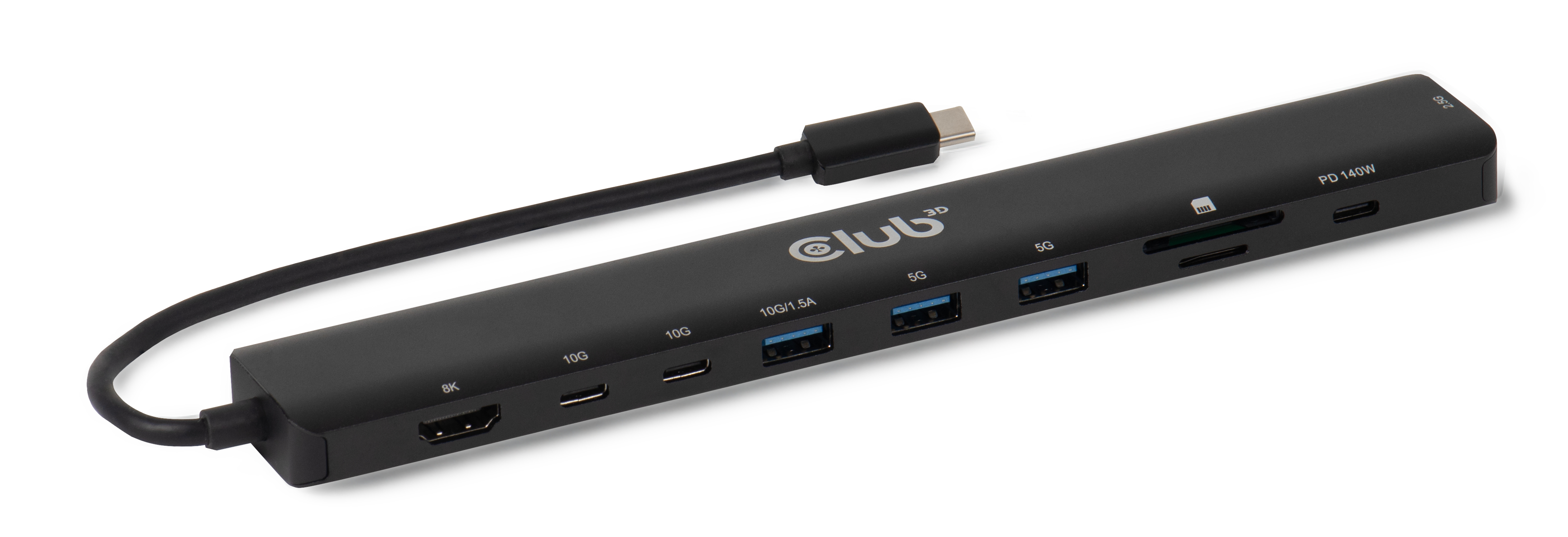 CLUB3D 10-1 Portable Dock USB Type-C® 10Gbps to HDMI™ 8K30Hz PD3.1 Max.140Watt (CSV-2550) thumbnail