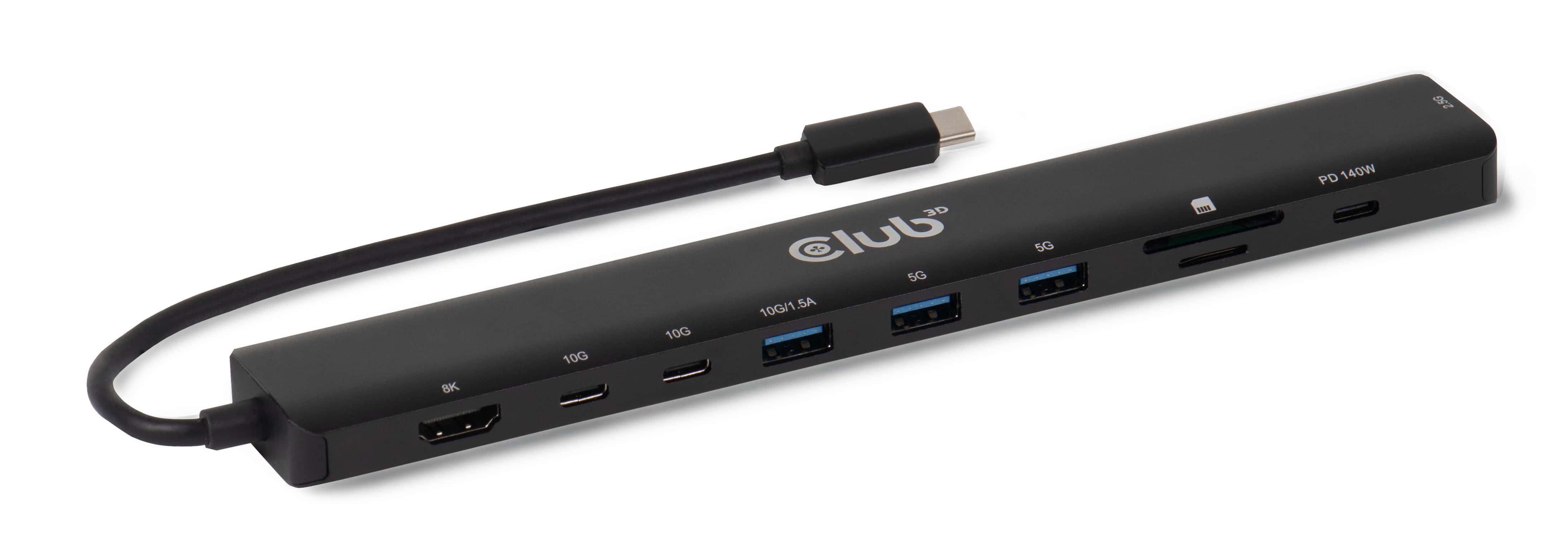 CLUB3D 10-1 Portable Dock USB Type-C® 10Gbps to HDMI™ 8K30Hz PD3.1 Max.140Watt (CSV-2550) thumbnail