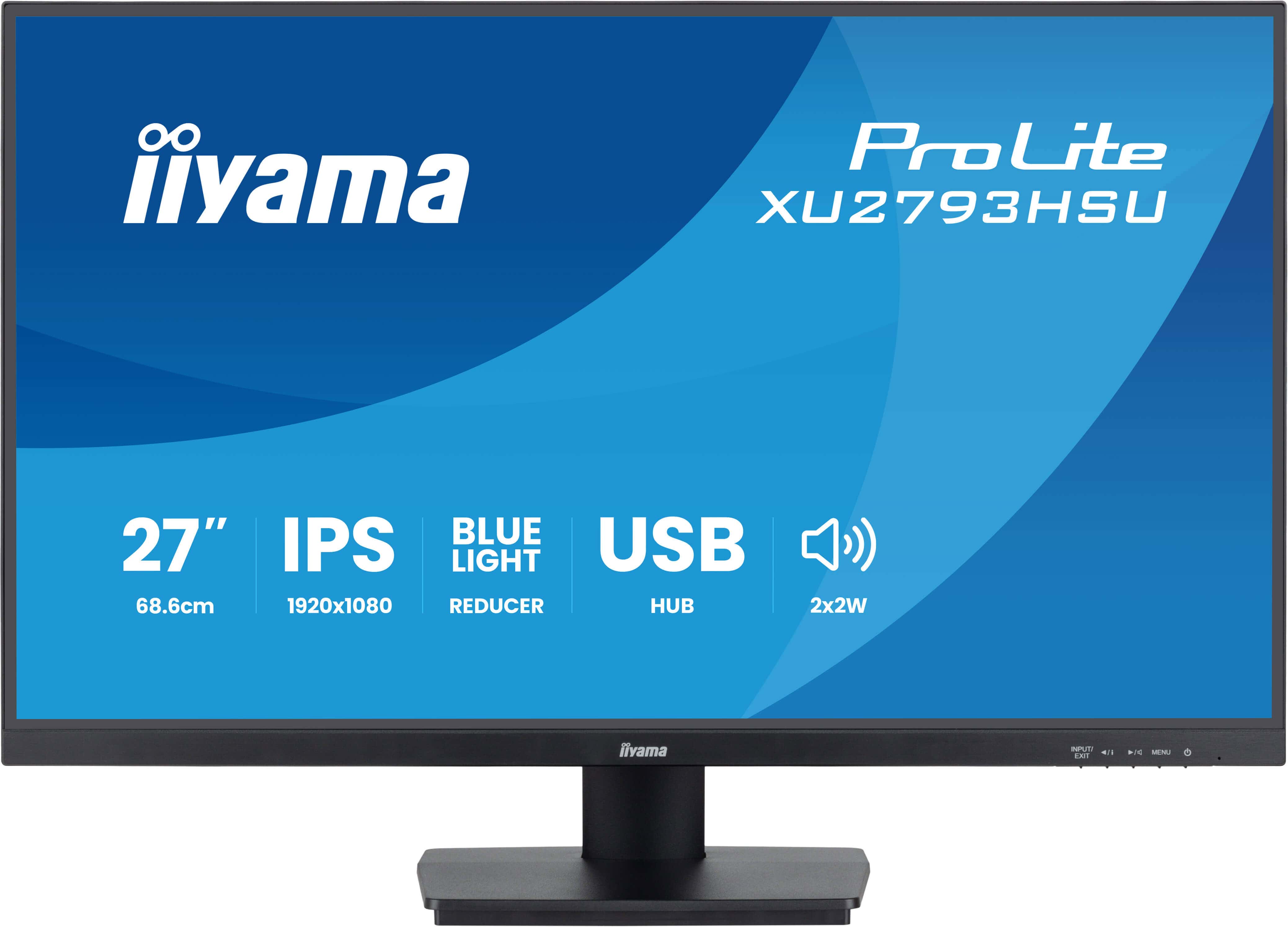 iiyama ProLite XU2793HSU-B7 computer monitor 68,6 cm (27) 1080 x 1920 Pixels Full HD LED Zwart (XU2793HSU-B7) thumbnail
