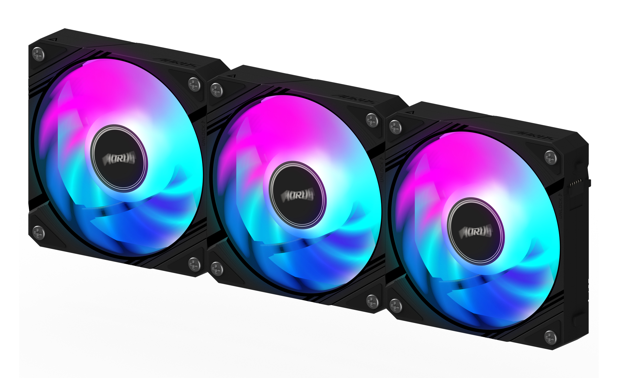 GIGABYTE AORUS EZ CHAIN FAN 120 (3-Pack) Moederbord Ventilator 12 cm Zwart 3 stuk(s) (GP-ECFAN1203) thumbnail