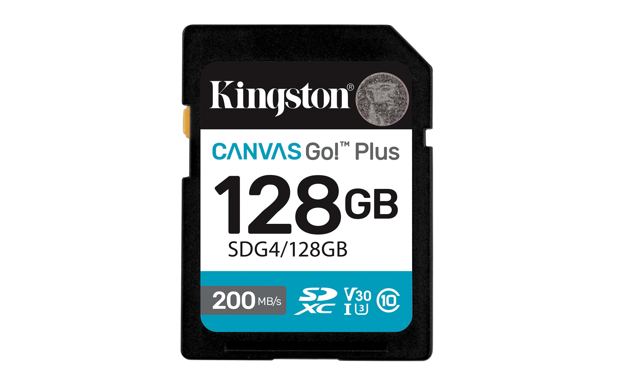 Kingston Technology 128GB SDXC Canvas Go Plus Gen4 200MB/s C10 UHS-I U3 V30 (SDG4/128GB) thumbnail
