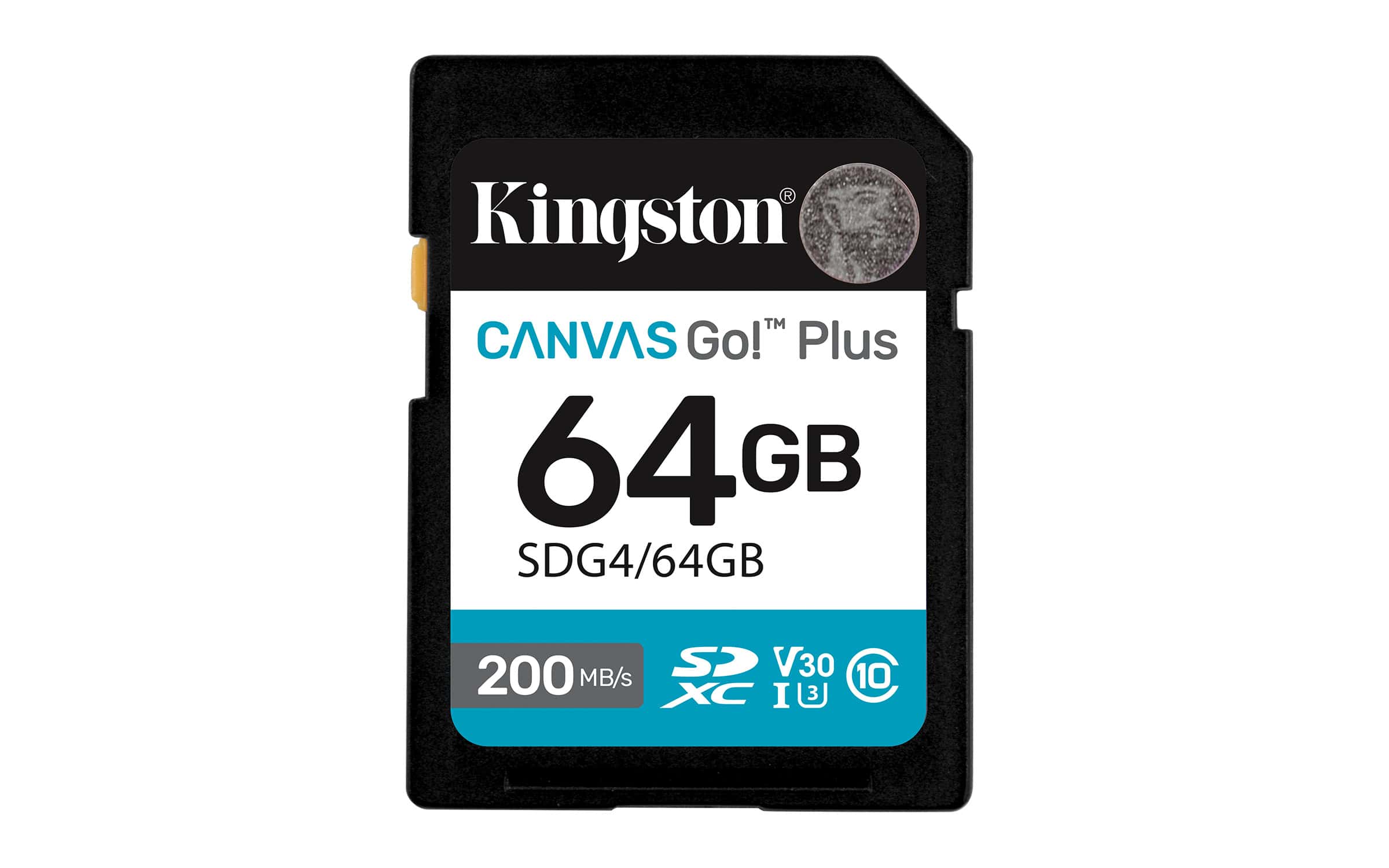 Kingston Technology 64GB SDXC Canvas Go Plus Gen4 200MB/s C10 UHS-I U3 V30 (SDG4/64GB) thumbnail