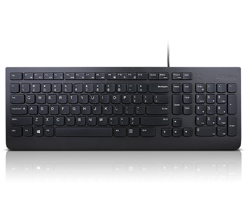 Lenovo Essential toetsenbord Universeel USB QWERTY Amerikaans Engels Zwart (4Y41C68681) thumbnail