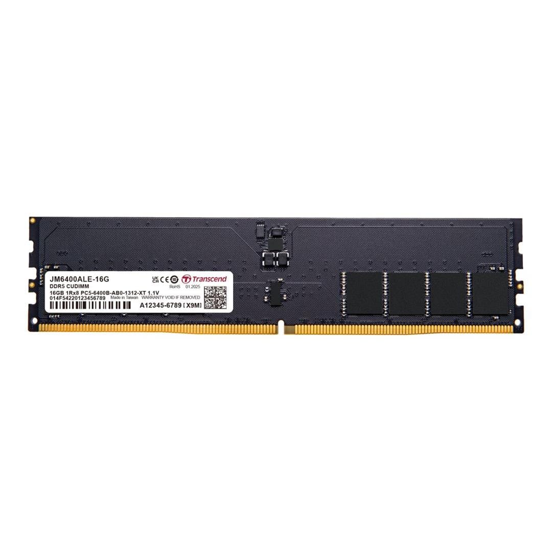 TRANSCEND 16GB JM DDR5 6400 CUDIMM 1Rx8 (JM6400ALE-16G) thumbnail