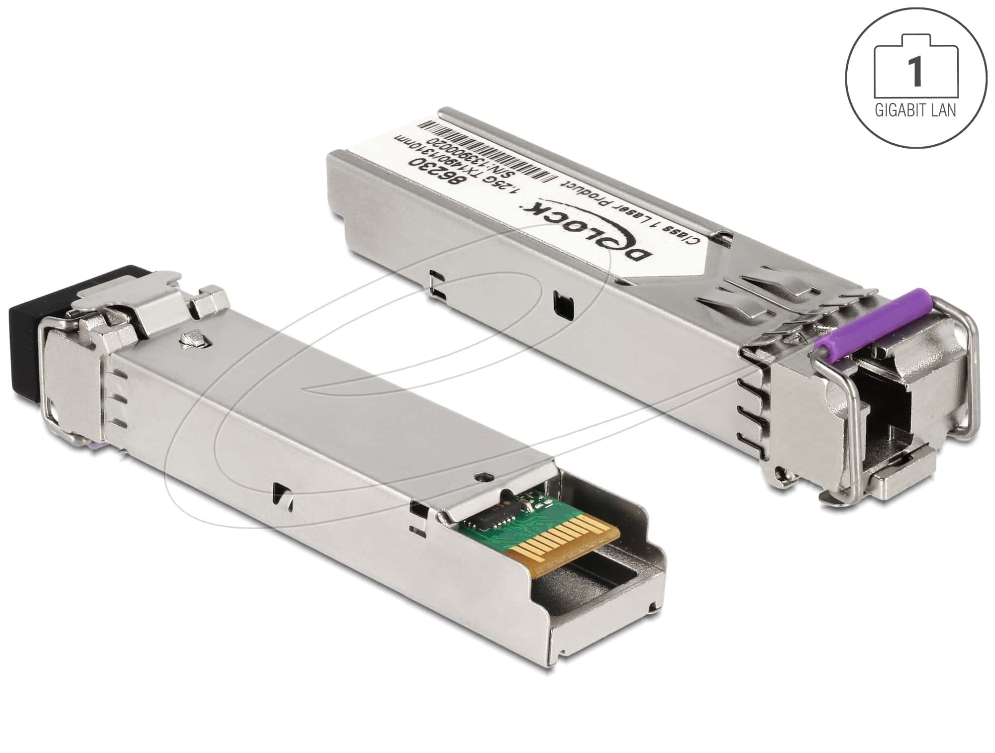 DELOCK SFP Modul 1000Base-BX SM TX 1490/RX 1310 nm DDM (86230) thumbnail