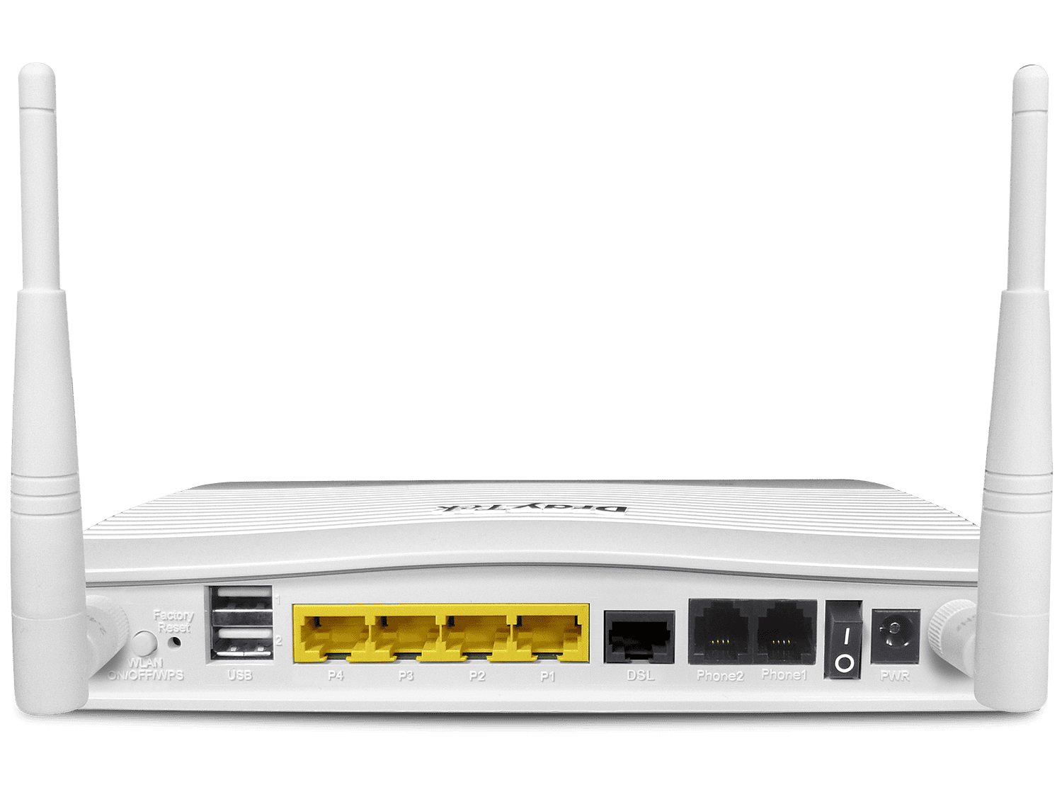 Draytek Vigor 2766 - Router - DSL-Modem - 4-Port-Switch - GigE - WAN-Ports: 2 - wandmontierbar (V2766-DE-AT-CH) (V2766-DE-AT-CH) thumbnail