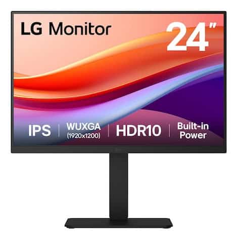 LG 24BA55W-B computer monitor 61 cm (24") 1920 x 1200 Pixels WUXGA Zwart (24BA55W-B.AEU) thumbnail