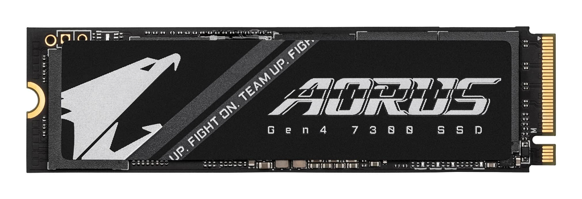 GIGABYTE AORUS Gen4 7300 2 TB M.2 PCI Express 4.0 NVMe 3D TLC NAND (AG4732TB N) thumbnail