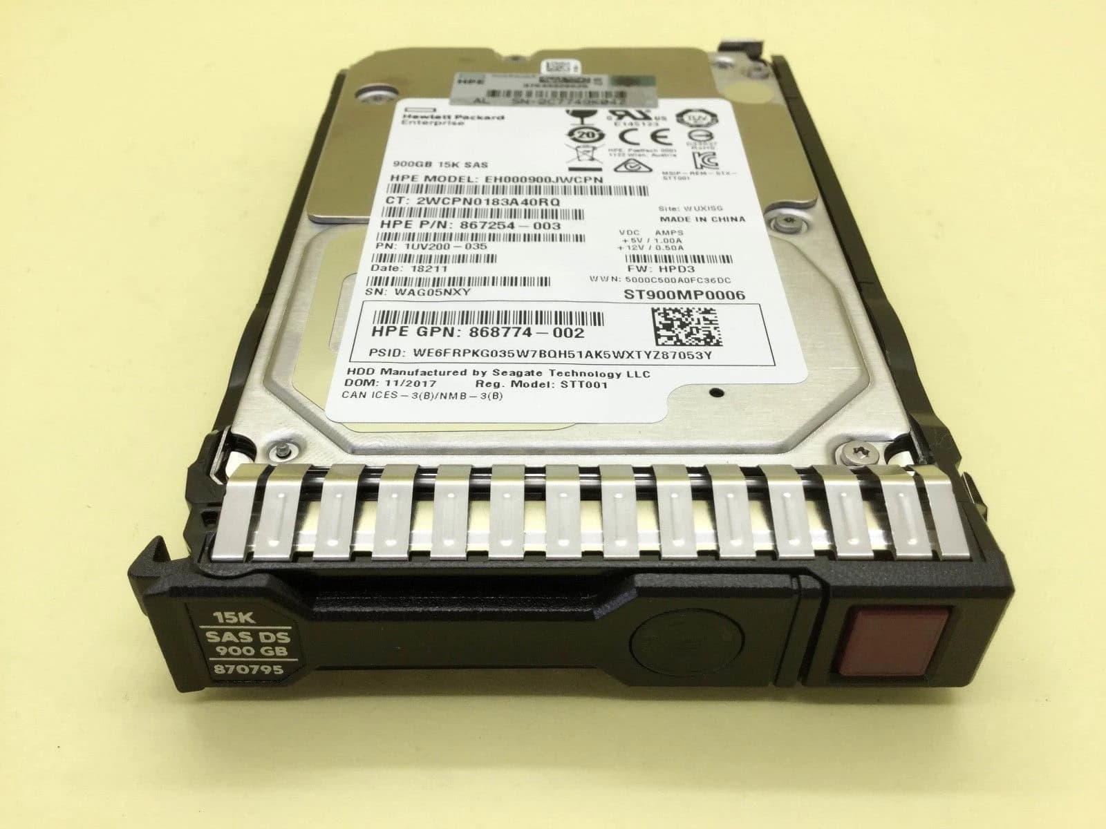 HP 900GB SAS 12G 15K SFF SC HDD (875217-003) thumbnail