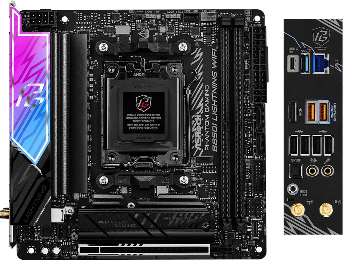 ASRock B850I Lightning WiFi Mainboard (90-MXBQR-A0UAYZ) thumbnail