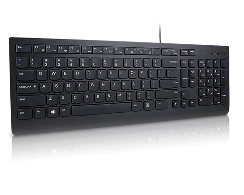 Lenovo Essential toetsenbord Universeel USB QWERTY Amerikaans Engels Zwart (4Y41C68642) thumbnail